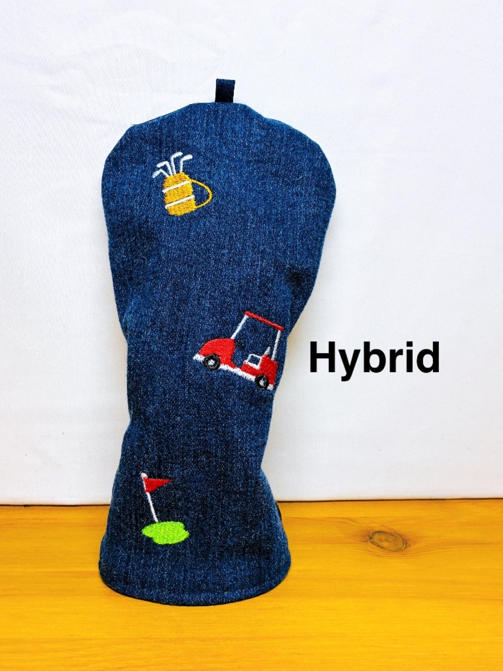 【H-307 Golf Hybrid Head Cover Denim / Jeans Handmade by Shizu